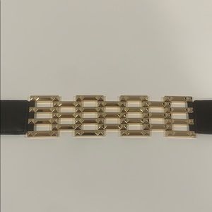BCBG gold knit waste belt